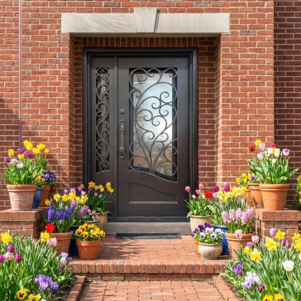 SH 12 Sidelight Wrought Iron Door Quick Ship - StonehengeUS